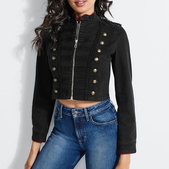 Guess Botton Detail Matching Jacket (Size Medium) and Skirt (Size 30/10) Bundle - Picture 3 of 15